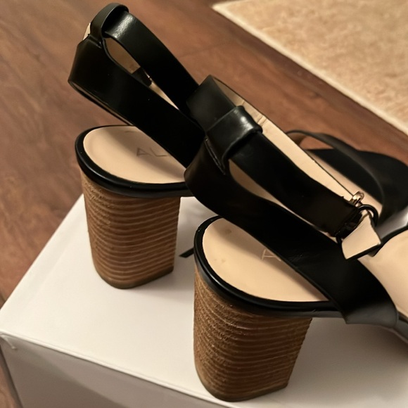 ALDO black, stack heel sandals - Picture 6 of 9
